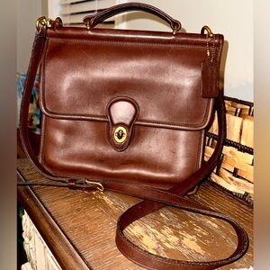 Vintage Coach Brown Genuine Leather, Shoulder Bag Purse Creed Patch NO:J0C-9927